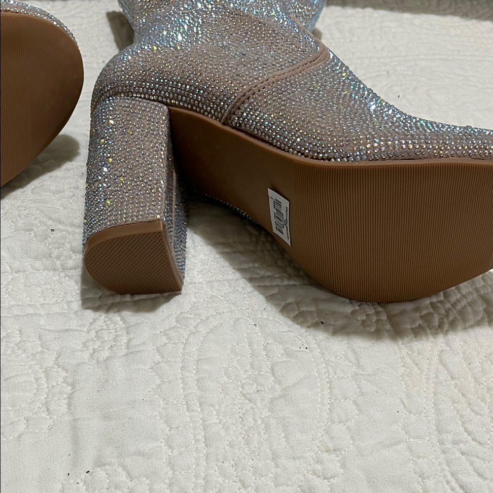 Torrid Glittering Silver Heeled Boots - Picture 8 of 10